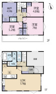 ひばりが丘1丁目　1号棟間取り図