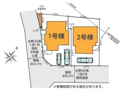 カースペースは車種により2台駐車が可能です。