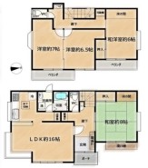 ■LDK16帖＋全室6帖以上のゆとりある4LDK
■ 1階に8帖和室付き！客間・子育てスペースに最適
■ 各部屋収納+和室は床の間・押入あり
■ ベランダ2カ所・生活動線◎