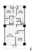 3LDK　専有面積：69.62平米／土地面積：6.49平米