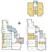 ６DK+２Sの間取りで、2世帯住宅としても利用ができます。