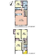 ファミリータイプでリビング以外に4部屋ございます。
2階リビングの為、陽当たり良好です。