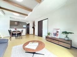 4号棟 17.75帖あるＬＤＫは広々としたリビングです。折上天井のためより開放感も感じられます！