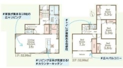 ファミリータイプの４ＬＤＫ
広いパントリーもあり、奥様目線の間取りになっています。