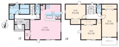 ＬＤＫ17帖、各居室6帖以上あり全室南向き4ＬＤＫの間取り。