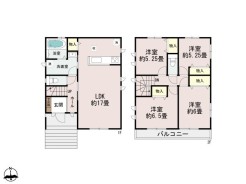 ＬＤＫ17帖は開放感のある広々リビング◎