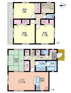 4LDK、土地面積：115.59平米、建物面積：95.98平米