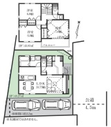 3LDK、土地面積121.67平米、建物面積95.22平米、駐車スペースは縦列2台可能