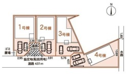 カースペース車種により2台駐車が可能です。