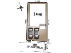 駐車スペースは車種により2台駐車が可能です。