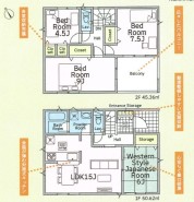 4LDK、敷地面積148.09平米、建物面積95.98平米