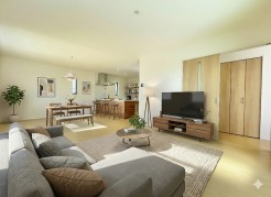 家族の会話も増えそうなリビングは広々約20.5帖