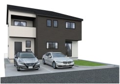 南東向きで陽当たり良好なお庭も付いていて、車2台駐車可能の魅力的な新築です。