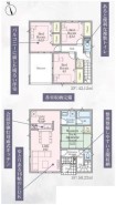 ファミリータイプの４LDK
インナーバルコニー付きの新築戸建てです。