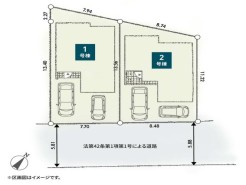 車種によりカースペース2台可能です。