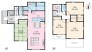 1号棟 4SLDK＋SIC＋WIC、敷地面積182.02平米、建物面積105.57平米