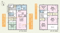 1号棟 ふぁみりーたいぷの4LDK
インナーバルコニー付き