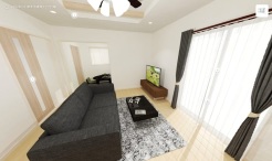 1号棟 リビングの完成予定図