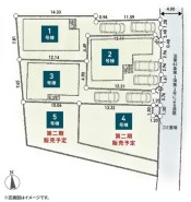 駐車スペースは2台可能の5棟の建物を建築する予定