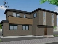 1号棟の完成予定図。注文建築のような仕様でお洒落な建物。