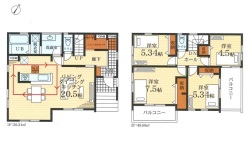 ファミリータイプの4LDK
カースペース2台可能
お庭もしっかりあります。
