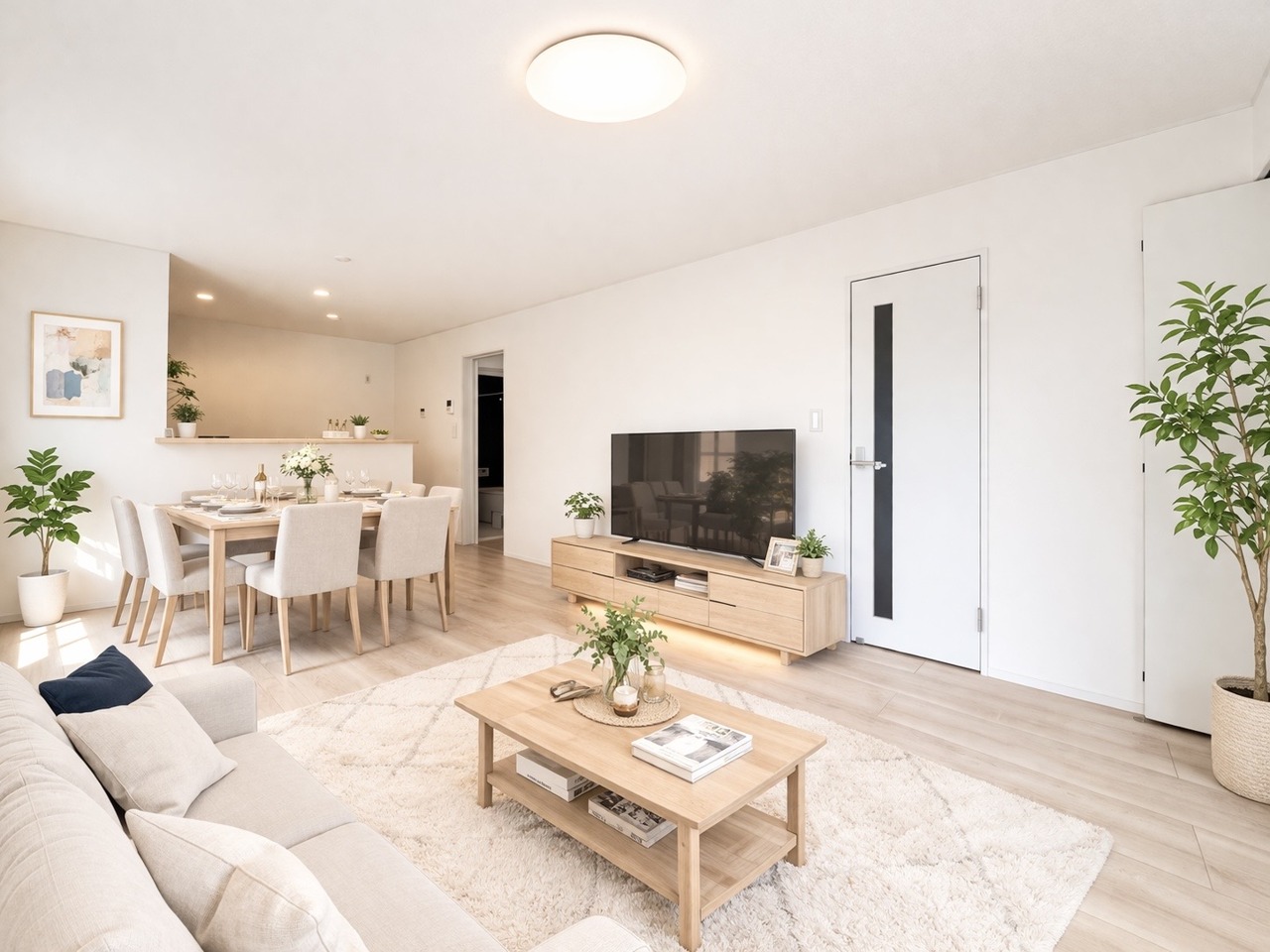 リビング一部にカウンターがあり、お子様の勉強スペースとして家事をしながら様子を見ることもできます◎