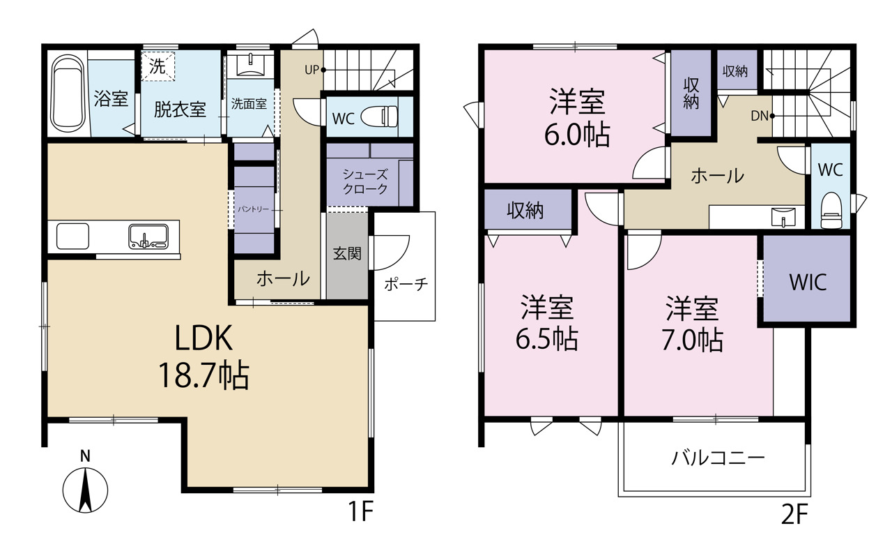 収納充実の間取り◎