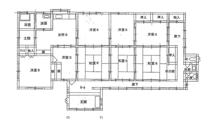 8DKの間取り