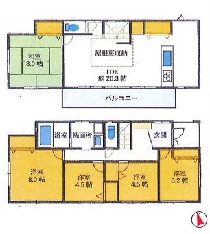 全室南向きの間取りのため陽当たり良好な中古戸建♪